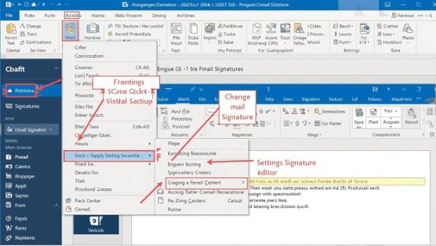 how to change signature in outlook