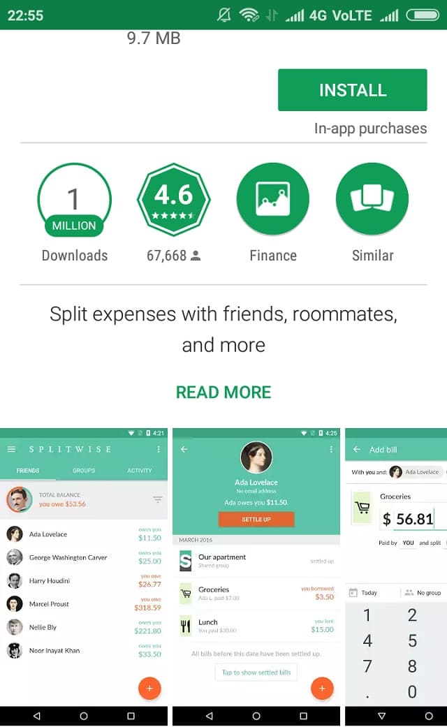 Splitwise App review - Track our Bills with help of Splitwise