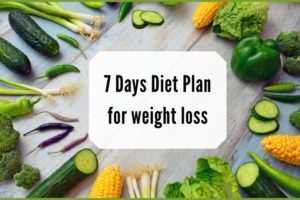 7 Days Diet Plan for Weight loss