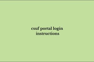 csuf portal login instructions