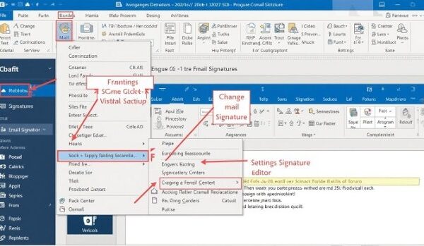 how to change signature in outlook