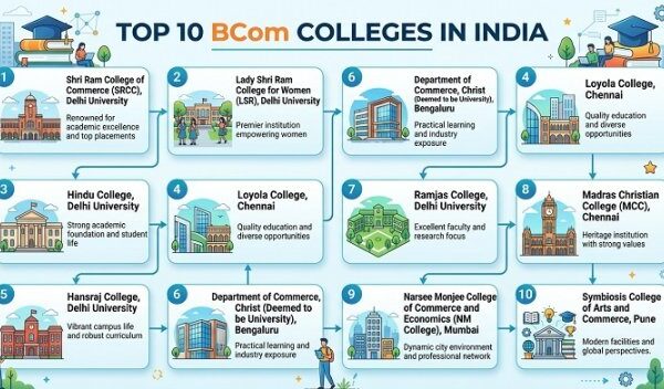 top 10 bcom colleges in india